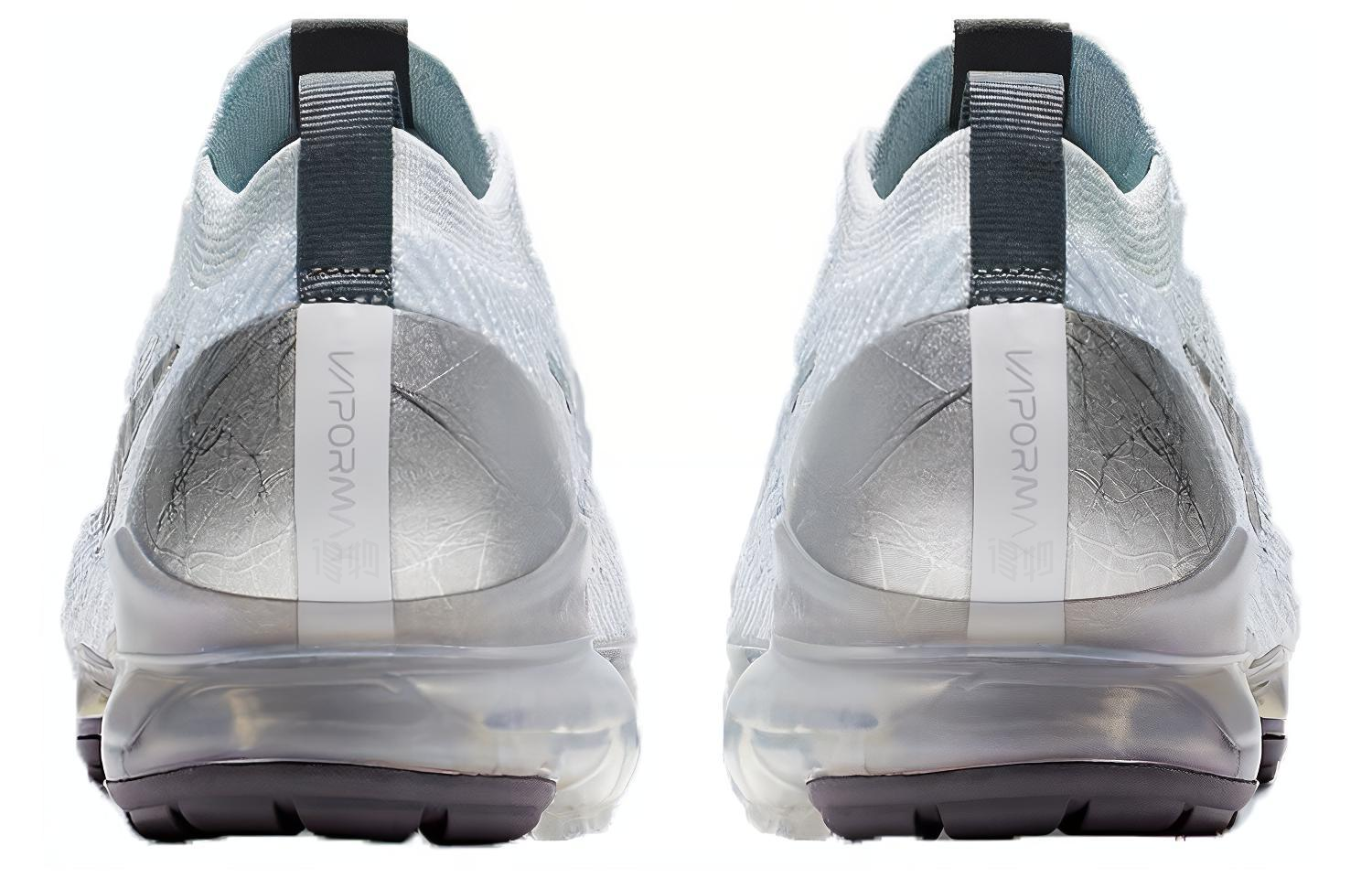 Мужские кроссовки Nike VaporMax Flyknit 3.0 (серебристые) — фото 4
