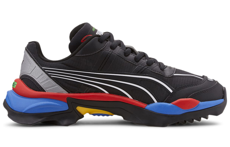 Кроссовки PUMA Offroad Mesh (черно-сине-красные) — Чёрныйсинийкрасный — фото 2