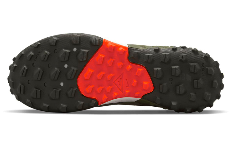 Мужские кроссовки Nike Wildhorse 7 (оливковые) — 浅军绿/军裤卡其/亮深红/黑 — фото 6