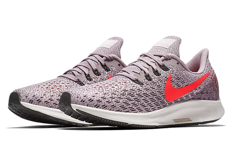 Женские кроссовки Nike Pegasus 35 (серо-красный) — фото 3