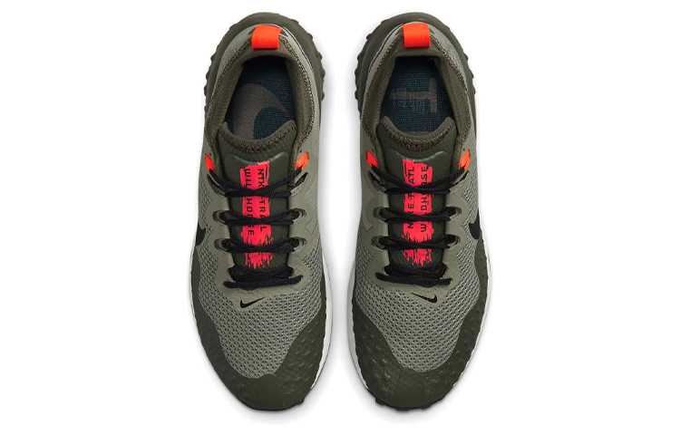 Мужские кроссовки Nike Wildhorse 7 (оливковые) — 浅军绿/军裤卡其/亮深红/黑 — фото 4