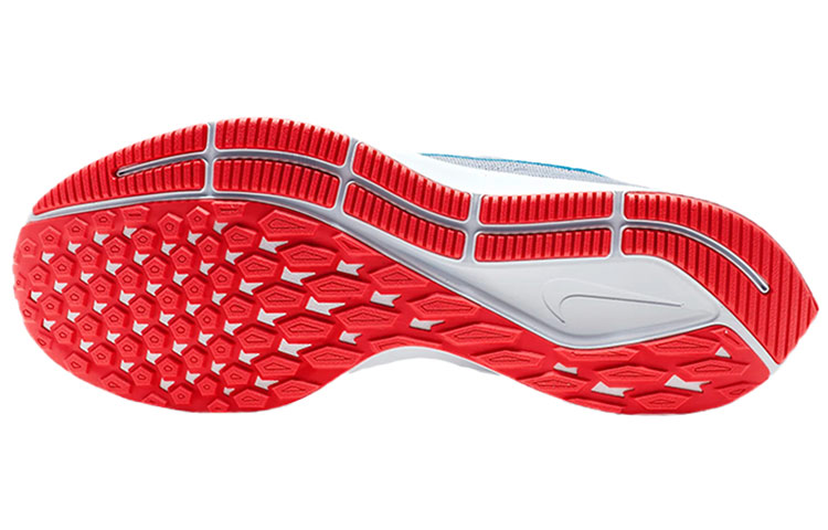 Мужские кроссовки Nike Pegasus 36 (серо-синий) — Серый / синий / оранжевый / белый — фото 5
