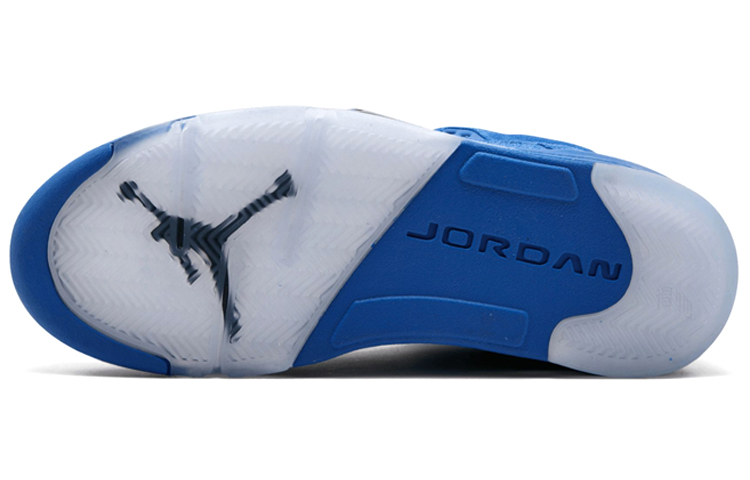 Мужские кроссовки Jordan Air Jordan 5 Retro Blue Suede (синие) — фото 4