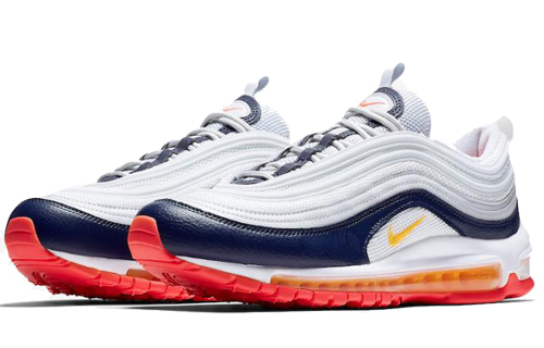 Женские кроссовки Nike Air Max 97 (бело-синие) — 橘色 — фото 3