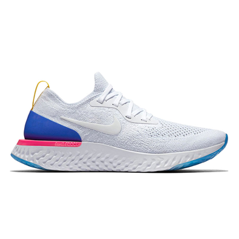 Женские кроссовки Nike Epic React Flyknit 1 OG (бело-сине-красные) — фото 2