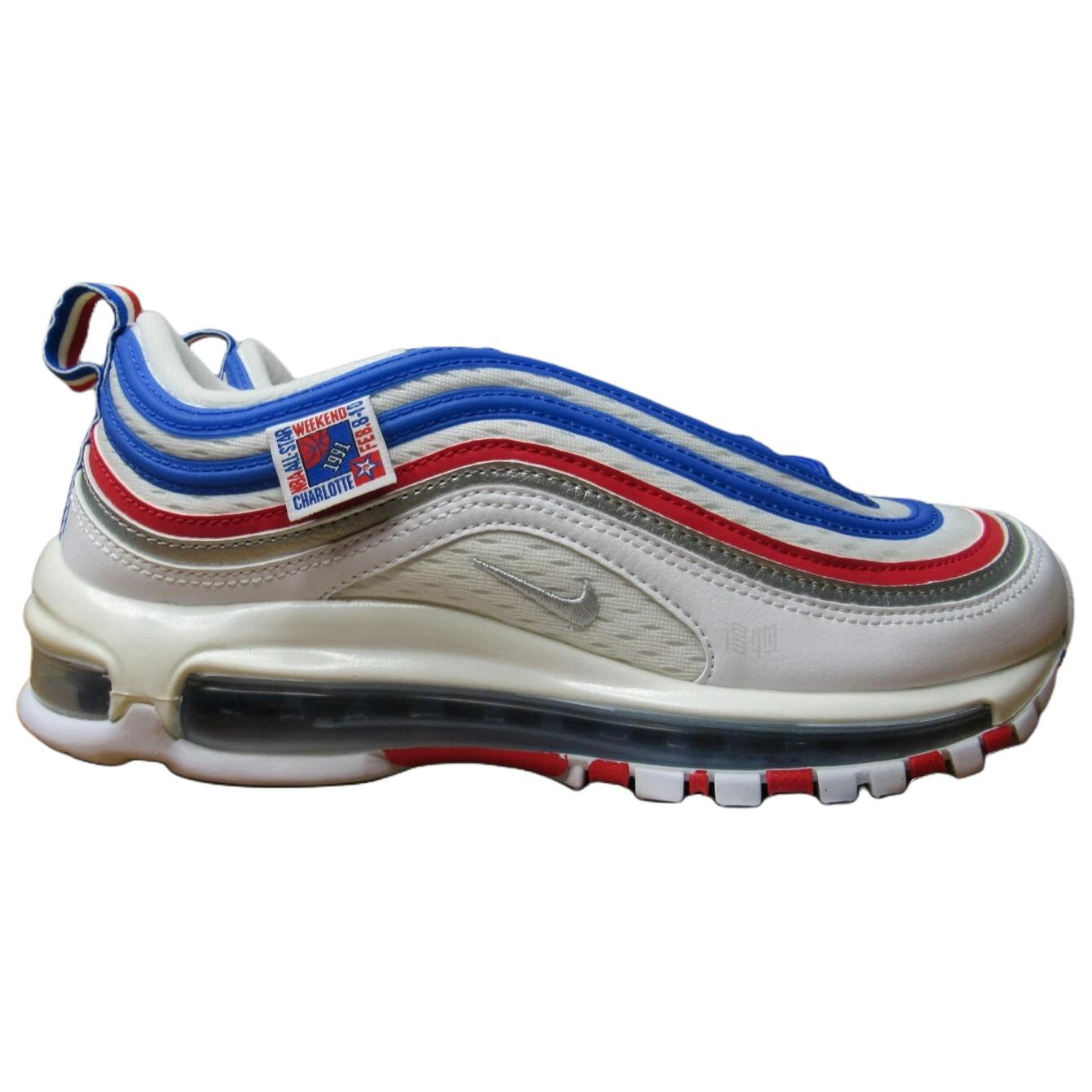 Кеды Nike Air Max 97 OG (серебристый / красный / синий) — фото 2
