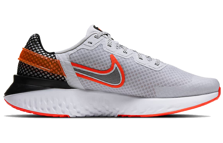Мужские кроссовки Nike Legend React 3 (серый / черный / оранжевый) — Серый / чёрный / оранжевый — фото 2