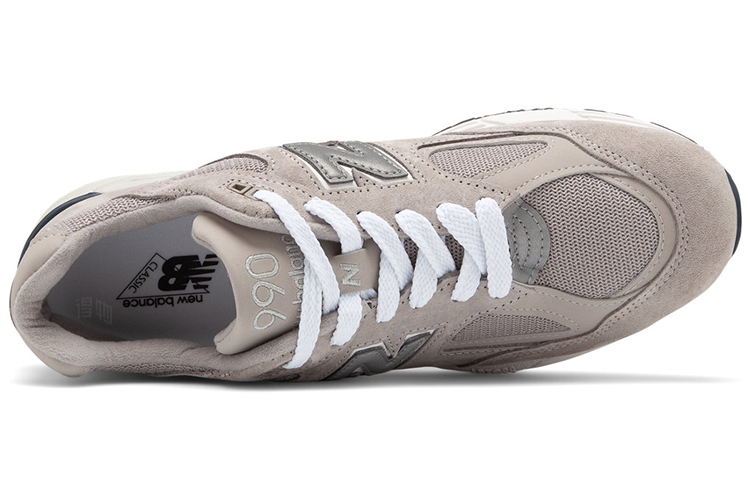 Кроссовки New Balance 990v2 (светло-серые) — 浅灰/淡卡其 — фото 3