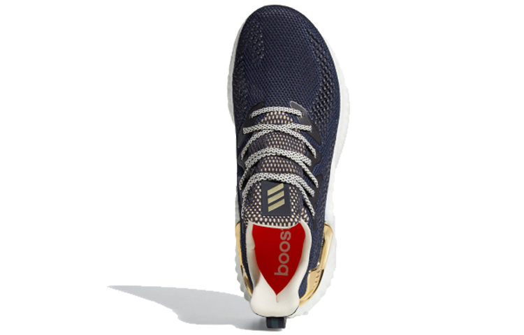 Мужские кроссовки adidas Alphaboost (сине-бело-золотые) — Синий / белый / золотой — фото 4