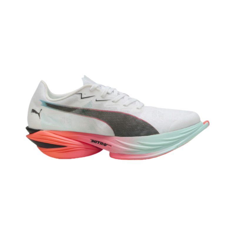 Мужские кроссовки PUMA FAST-R NITRO Elite 3 (бело-серые) — Белый / серый / красный — фото 2