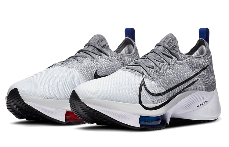 Кроссовки Nike Air Zoom Tempo Next% (бело-серые) — Белыйсерый — фото 3