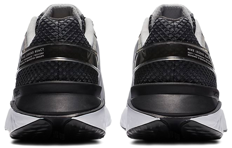 Мужские кроссовки Nike Legend React 3 PU (черный / серый) — Чёрныйсерый — фото 5