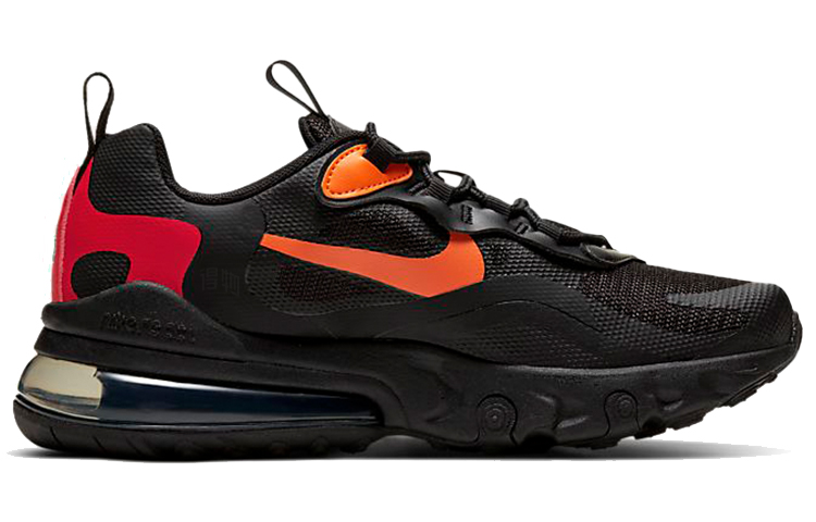 Женские кроссовки Nike Air Max 270 (черно-оранжевые) — Чёрныйоранжевый — фото 2