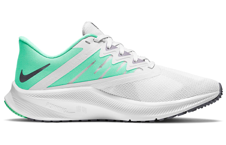 Женские кроссовки Nike Quest 3 (бело-зеленый) — фото 2