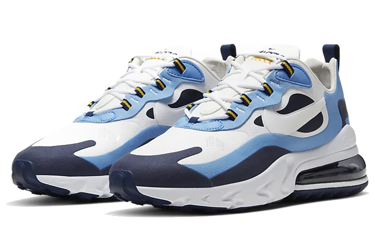 Мужские кроссовки Nike Air Max 270 React (сине-белые) — фото 3