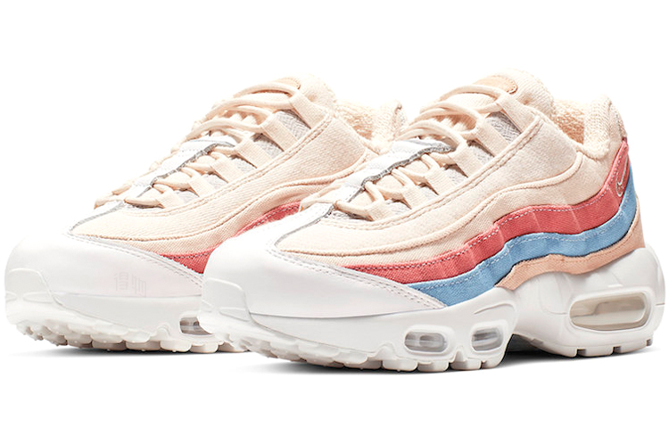 Женские кроссовки Nike Air Max 95 (синий / красный / розовый) — фото 3