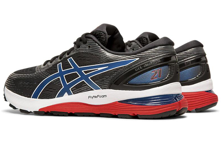 Мужские кроссовки ASICS GEL-Nimbus 21 (черно-синие) — фото 4