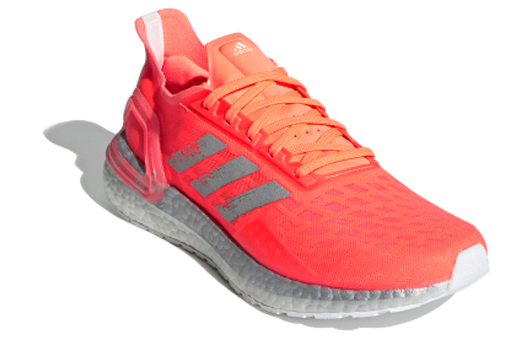 Женские кроссовки adidas ULT (серебристо-оранжево-красные) — 银/橘红 — фото 2