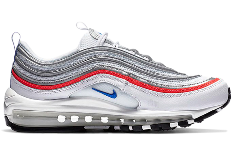 Женские кроссовки Nike Air Max 97 Essential (серо-сине-красные) — Серыйсинийкрасный — фото 2