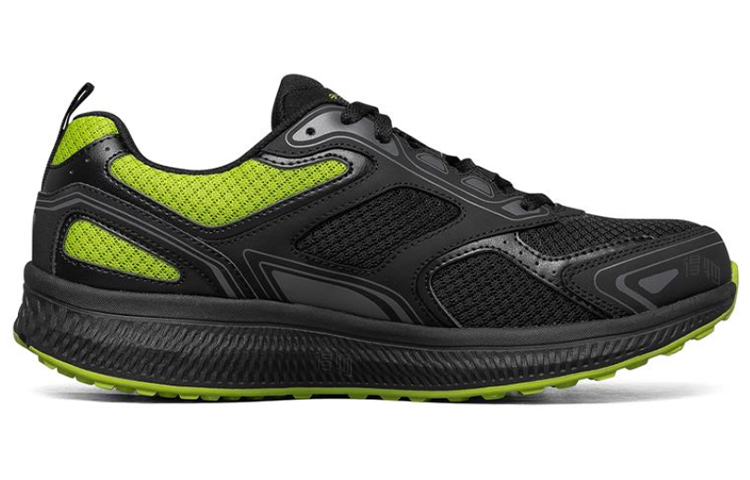 Мужские кроссовки Skechers (черно-зеленые) — Чёрныйжёлтый — фото 2