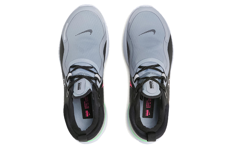 Мужские кроссовки Nike React Miler 1 Shield (серо-черно-зеленые) — фото 5