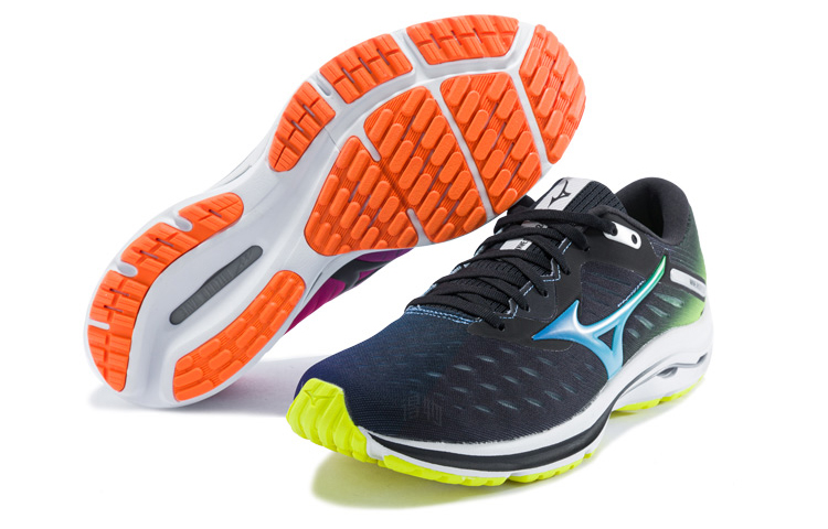 Мужские кроссовки Mizuno Wave Rider 24 (черные) — Чёрный — фото 3