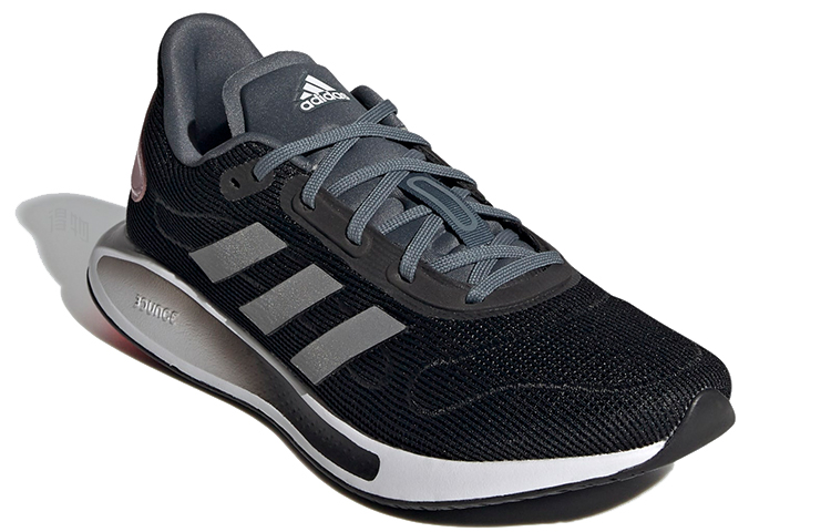 Кроссовки adidas Galaxar (черно-серо-розовые) — фото 3