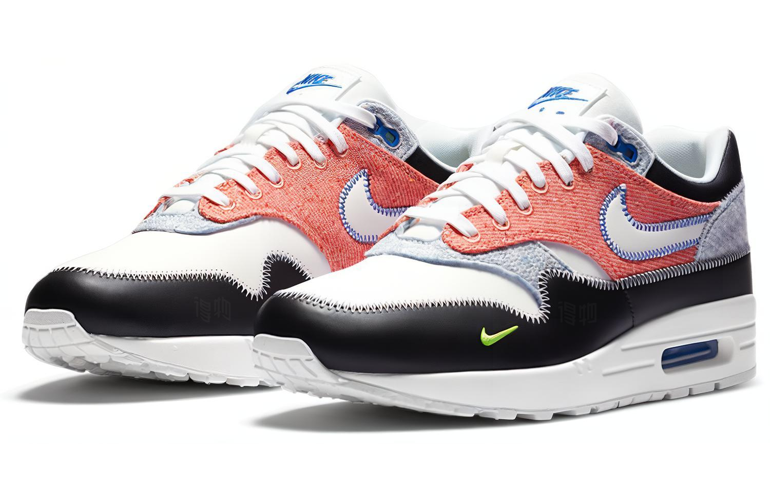 Мужские кроссовки Nike Air Max 1 (черно-оранжевые) — фото 3