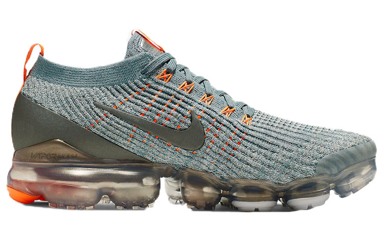 Мужские кроссовки Nike Air VaporMax (серо-оранжевый) — Серый / оранжевый — фото 2