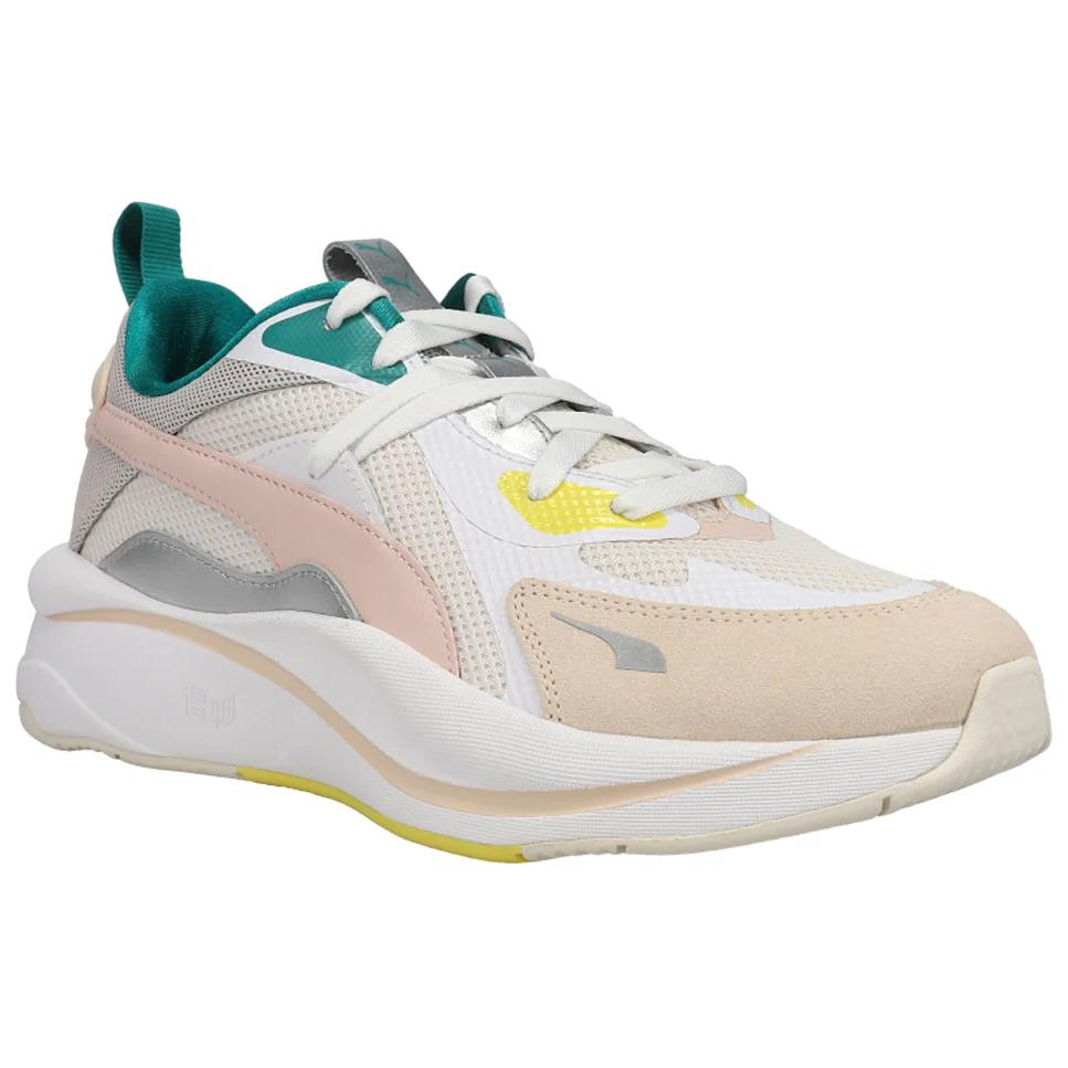 Женские кроссовки PUMA Rs-Curve Ocean Queen (бело-розово-зеленые) — фото 2