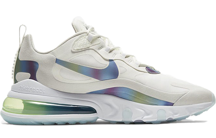 Кроссовки Nike Air Max 270 React "Bubble Pack" (бело-зеленые) — Белыйзелёный — фото 2