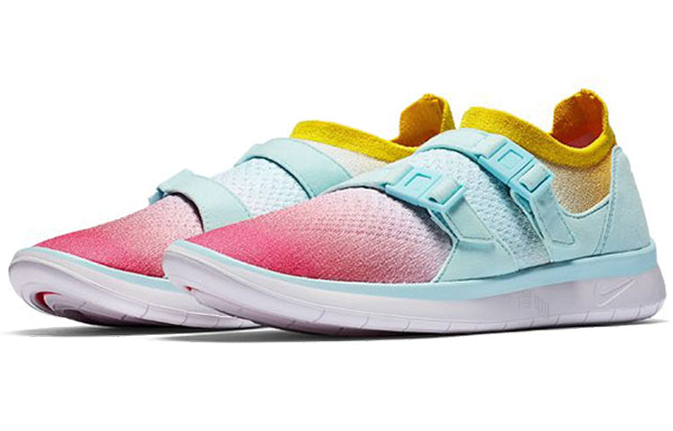 Женские кроссовки Nike Air Sock Racer Ultra Flyknit (красный / синий / желтый) — Красный / синий / жёлтый — фото 3