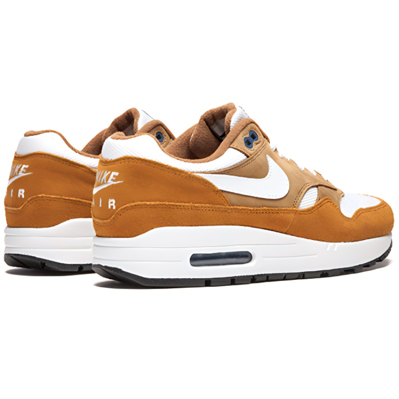 Мужские кроссовки Nike Air Max 1 (бело-коричневые) — Белый / коричневый — фото 3