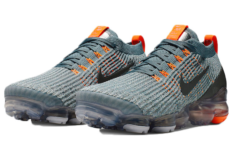 Мужские кроссовки Nike Air VaporMax (серо-оранжевый) — Серый / оранжевый — фото 3