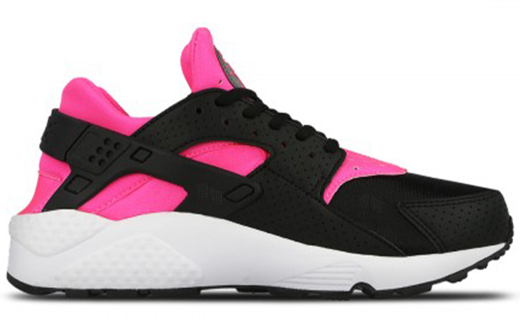 Женские кроссовки Nike Huarache Run (черно-розовые) — фото 2