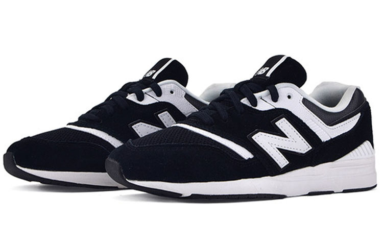 Женские кроссовки New Balance 697 (черно-белые) — фото 3