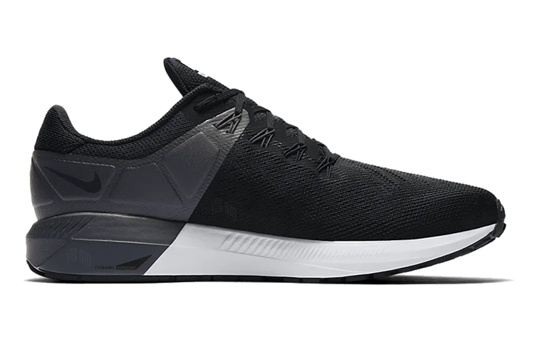 Мужские кроссовки Nike Zoom Structure 22 (черные) — Чёрныйбелый — фото 2