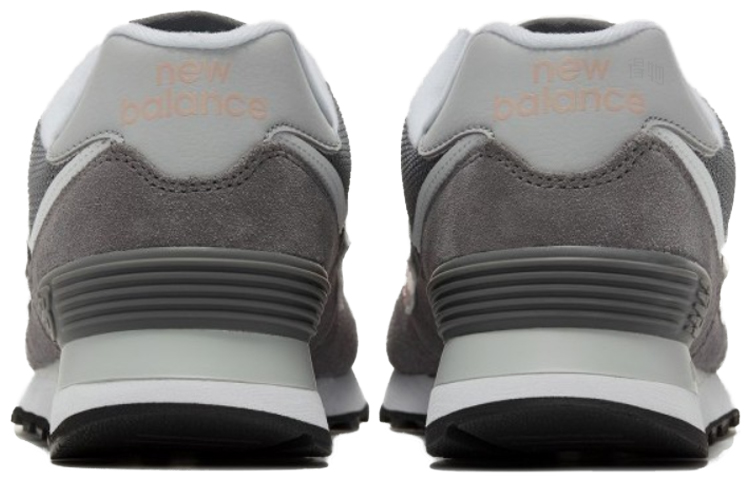 Женские кроссовки New Balance 574 (серо-розовые) — фото 4