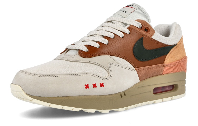 Мужские кроссовки Nike Air Max 1 (бело-коричневый) — Белыйкоричневый — фото 3