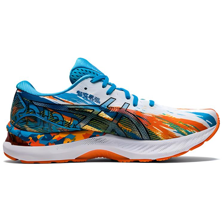 Мужские кроссовки ASICS GEL-Nimbus 23 (сине-оранжевые) — фото 2