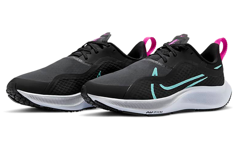 Женские кроссовки Nike Pegasus 37 (черно-сине-фиолетовые) — фото 3