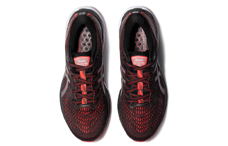 Мужские кроссовки ASICS Gel-Kayano 28 (черно-красные) — фото 3