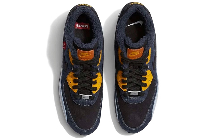 Кроссовки Levis x Nike Air Max 90 (синие денимовые) — Синий — фото 4