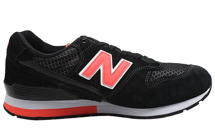 Кроссовки New Balance 996 (черно-оранжевые) — Чёрный / оранжевый — фото 2