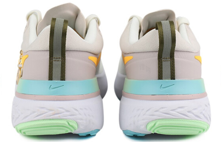 Женские кроссовки Nike React Miler 1 (серыйзеленыйжелтый) — Серыйзелёныйжёлтый — фото 4
