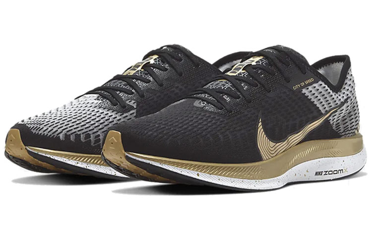 Кроссовки Nike Pegasus turbo 2 (черно-золотые) — фото 3