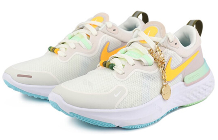 Женские кроссовки Nike React Miler 1 (серыйзеленыйжелтый) — Серыйзелёныйжёлтый — фото 2