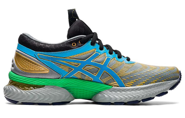 Женские кроссовки ASICS GEL-Nimbus 22 (серо-золотой) — фото 2