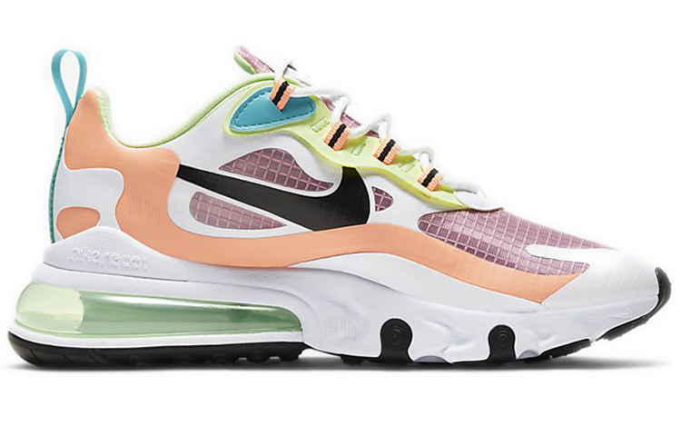 Женские кроссовки Nike Air Max 270 (бело-зелено-пурпурные) — фото 2