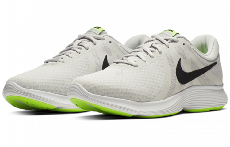 Мужские кроссовки Nike REVOLUTION 4 (серо-зеленые) — Серый / зелёный — фото 3